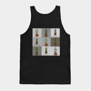 Christmas Pattern Tree And Snow Tank Top